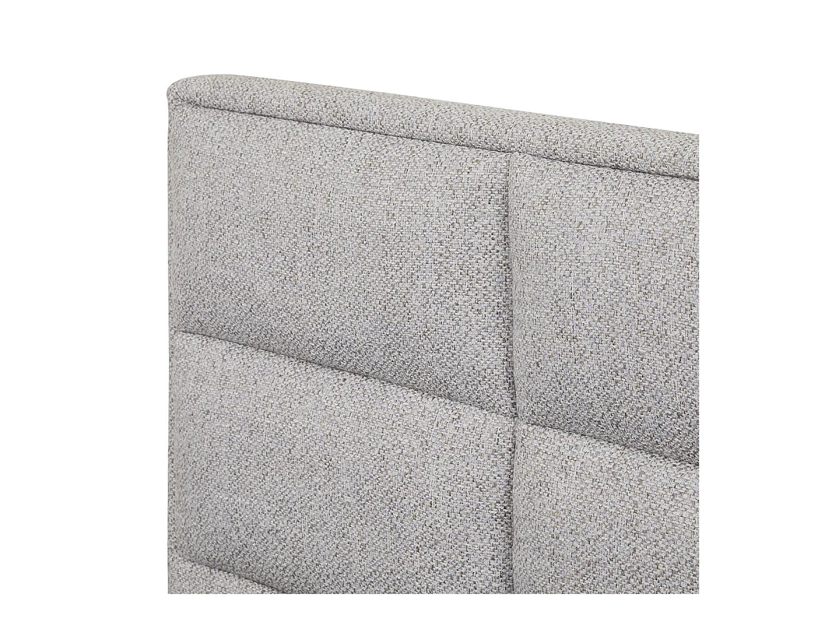 MYLIS - Lit-Coffre Boxspring 160x200cm Eco Tissu Gris