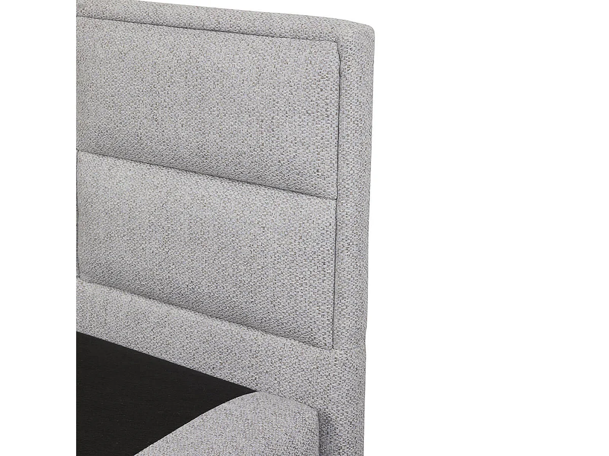 MYLIS - Lit-Coffre Boxspring 160x200cm Eco Tissu Gris