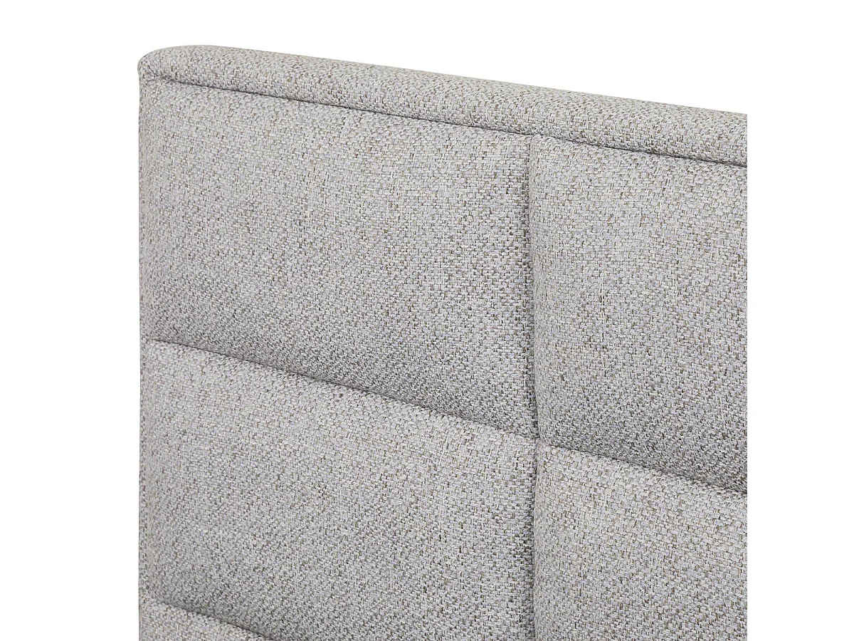 MYLIS - Lit-Coffre Boxspring 160x200cm Eco Tissu Gris