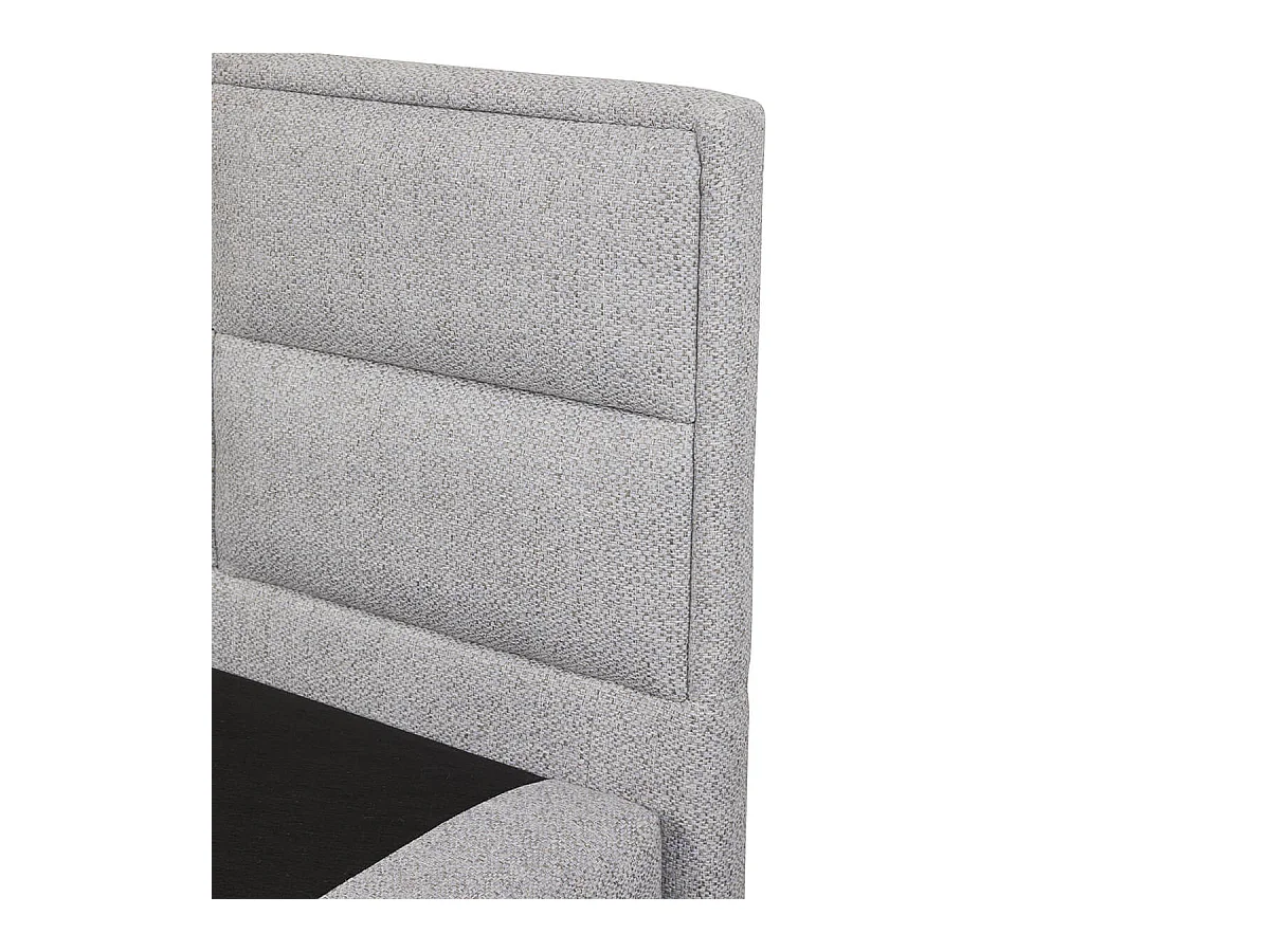 MYLIS - Lit-Coffre Boxspring 140x200cm Eco Tissu Gris