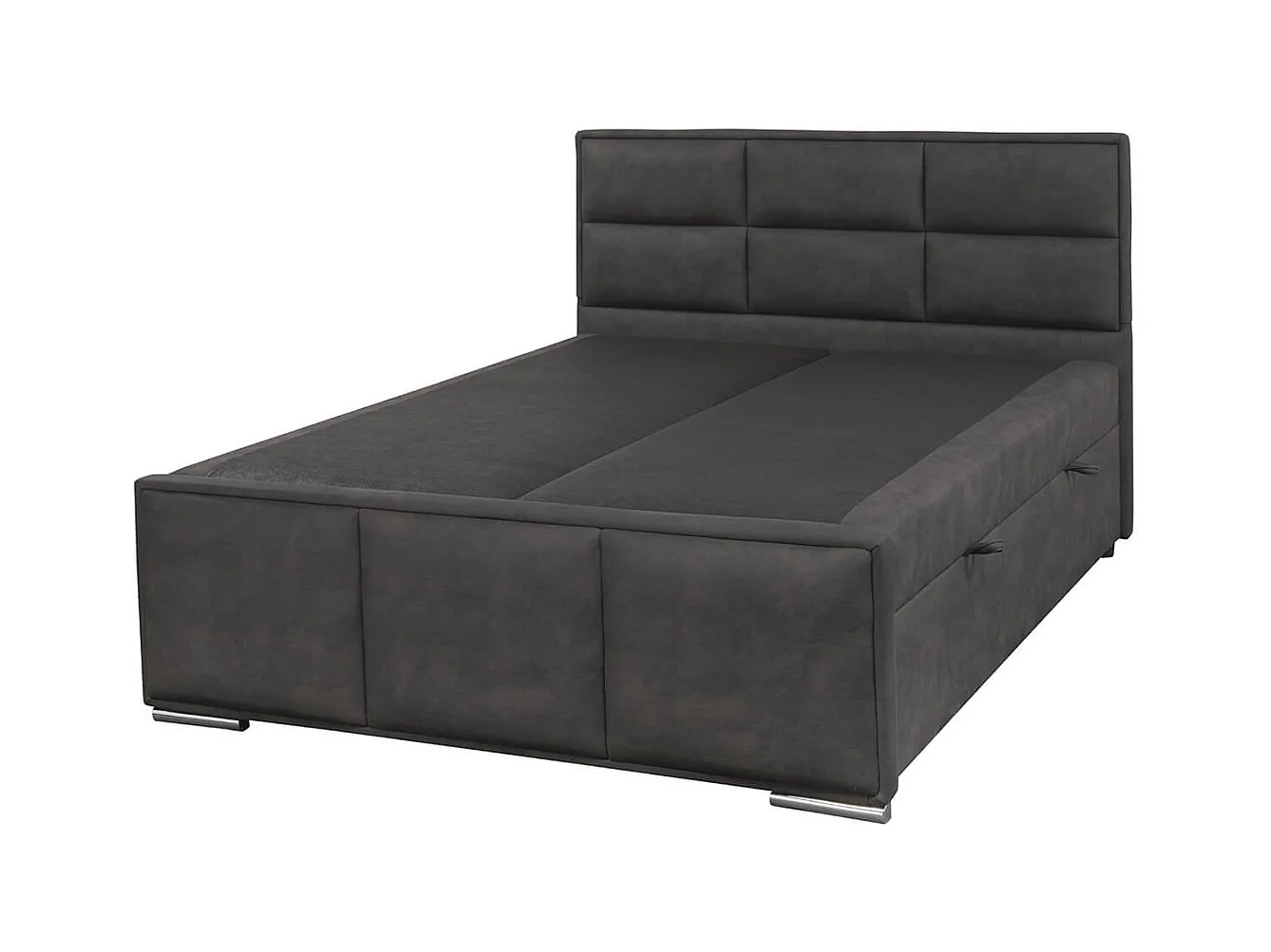 NALA - Lit-Coffre Boxspring 160x200cm Simili Cuir Marron