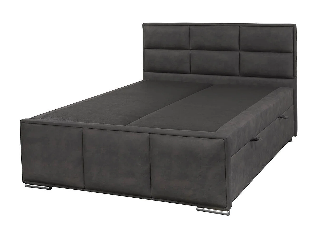 NALA - Lit-Coffre Boxspring 140x200cm Simili Cuir Marron