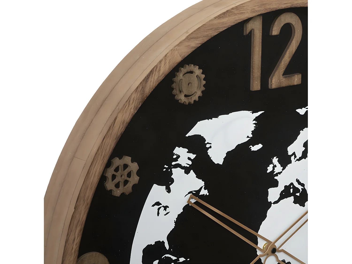 Grande Pendule murale en bois et verre D 65 cm