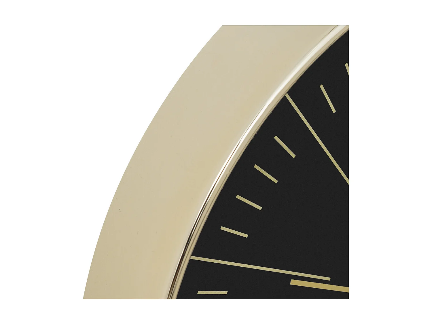 Pendule murale moderne bicolore Noir et Or D 30 cm