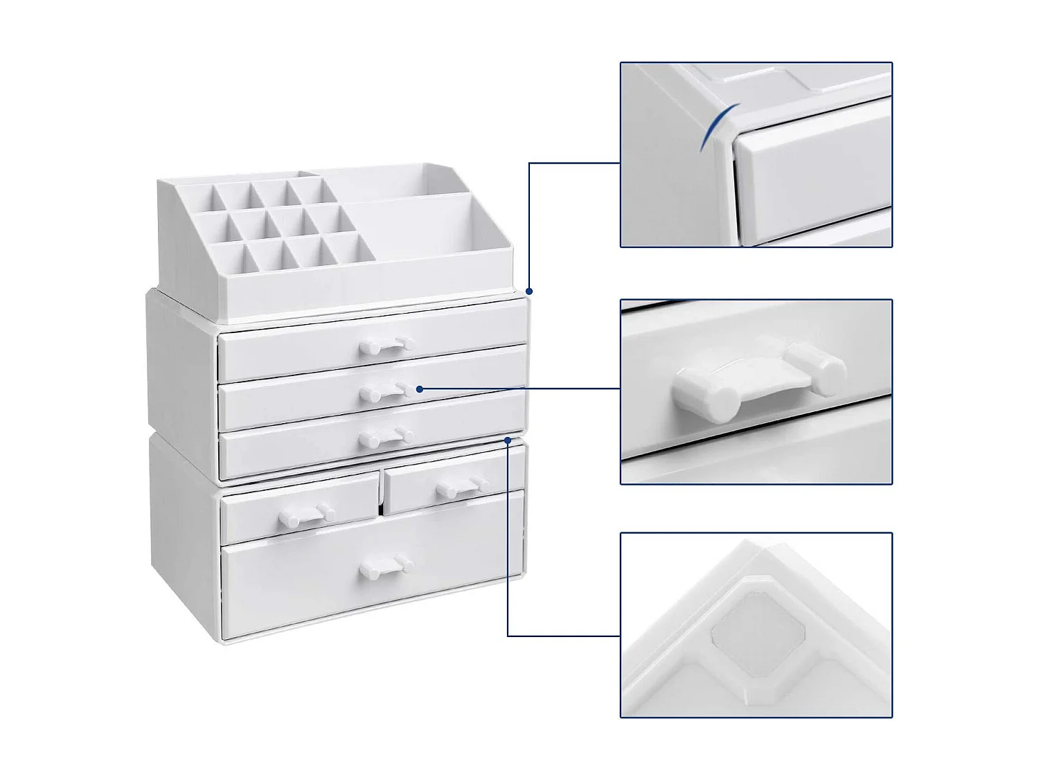 Organiseur de maquillage boîte crème 24 x 13.5 x 30 cm 12_0000759