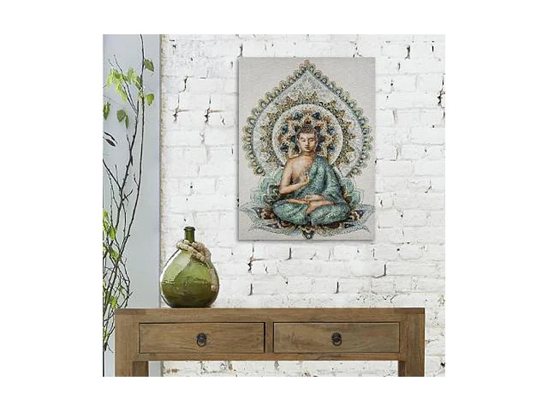 Tableau Toile murale imprimée Bouddha en relief 58 x 78 cm