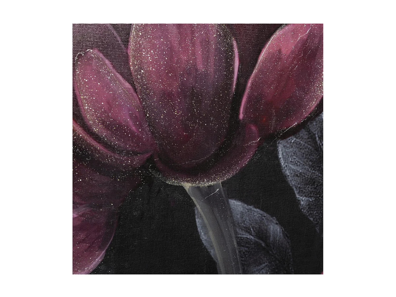 Tableau Toile murale encadrée peinte Fleurs 57 x 57 cm