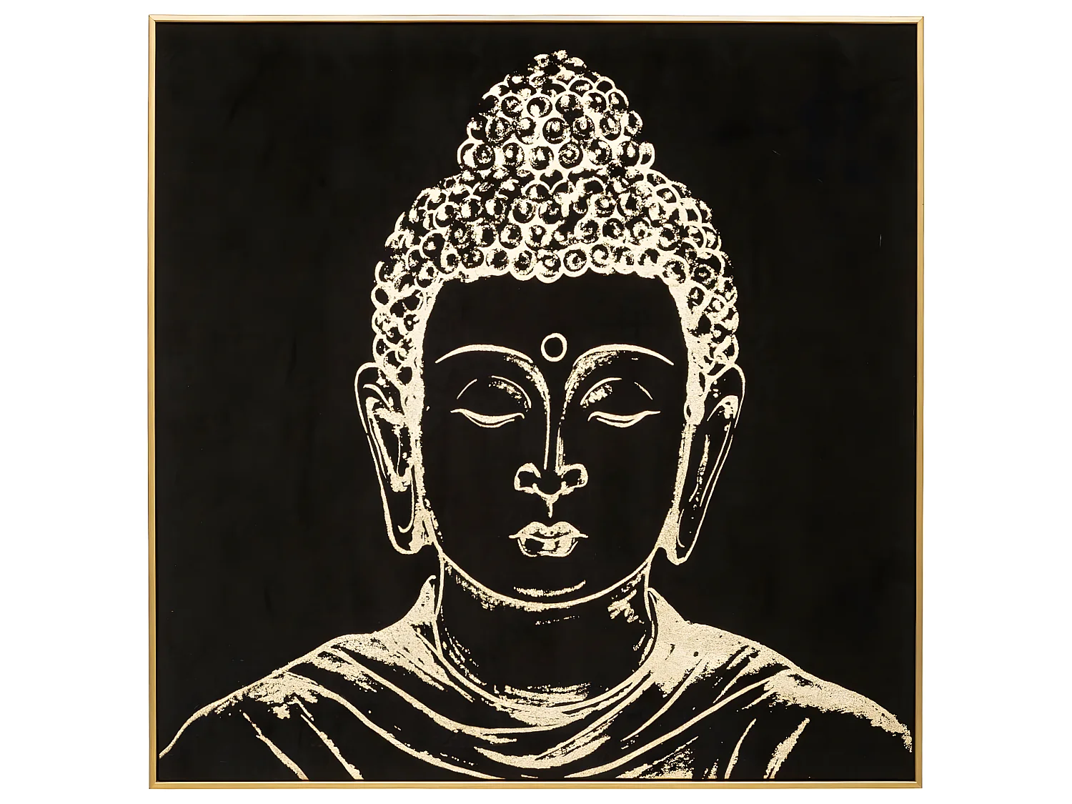 Tableau Toile murale encadrée imprimée Bouddha 58 x 58 cm