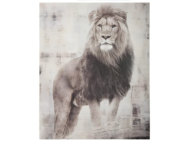 Tableau Toile murale imprimée Lion 38 x 48 cm