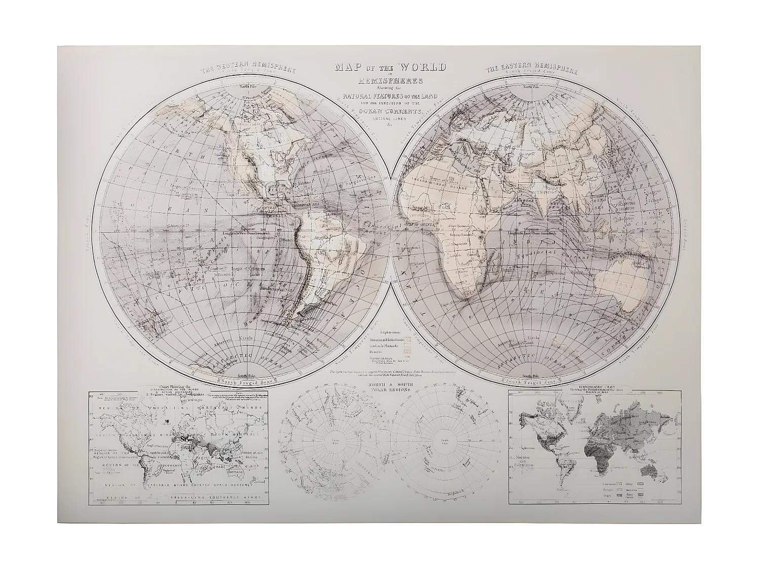 Tableau Toile murale imprimée Monde 58 x 78 cm