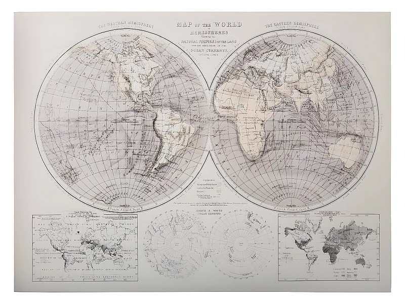 Tableau Toile murale imprimée Monde 58 x 78 cm