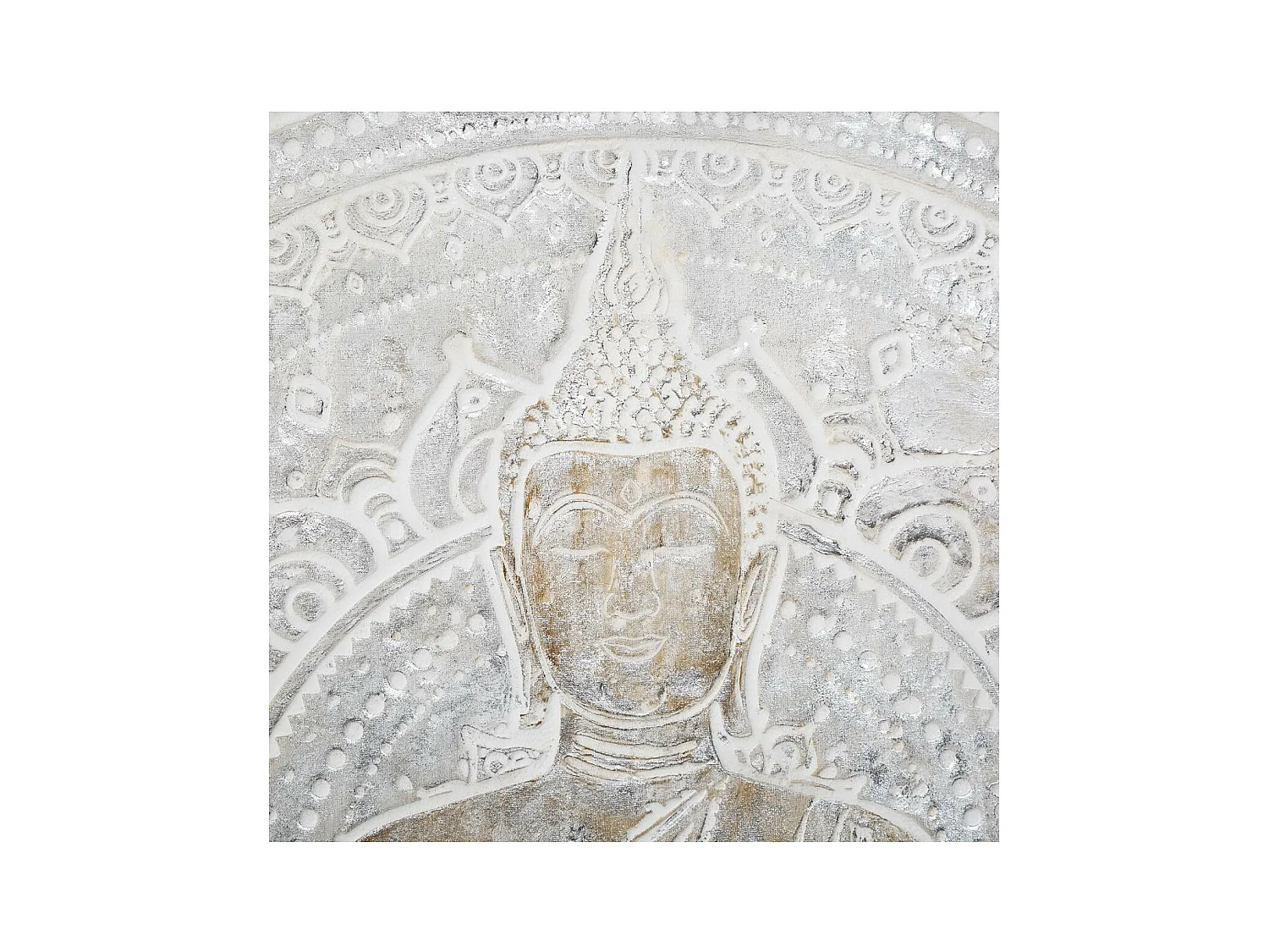 Tableau Toile murale encadrée peinte Bouddha 78 x 78 cm