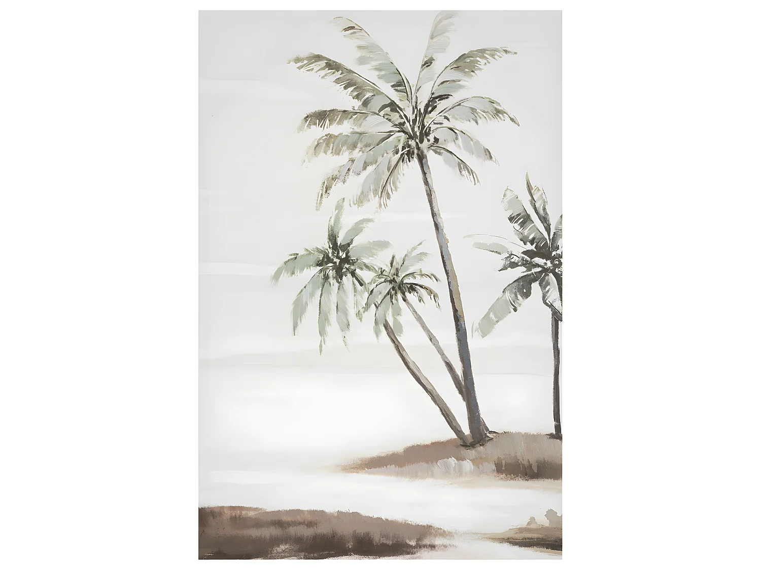 Tableau Toile murale peinte Palmier 60 x 90 cm
