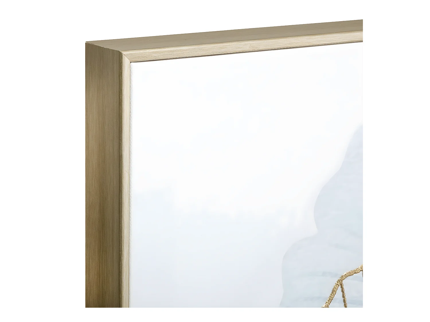 Tableau Toile murale encadrée imprimée Ginko avec relief 58 x 58 cm