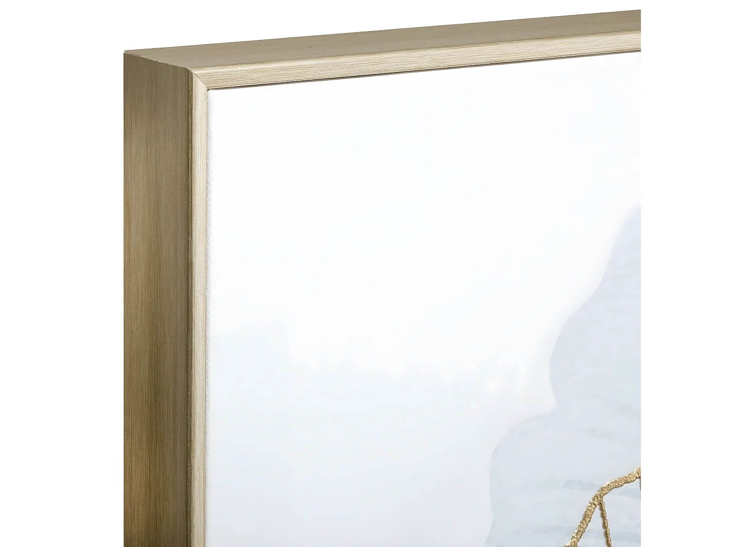 Tableau Toile murale encadrée imprimée Ginko avec relief 58 x 58 cm