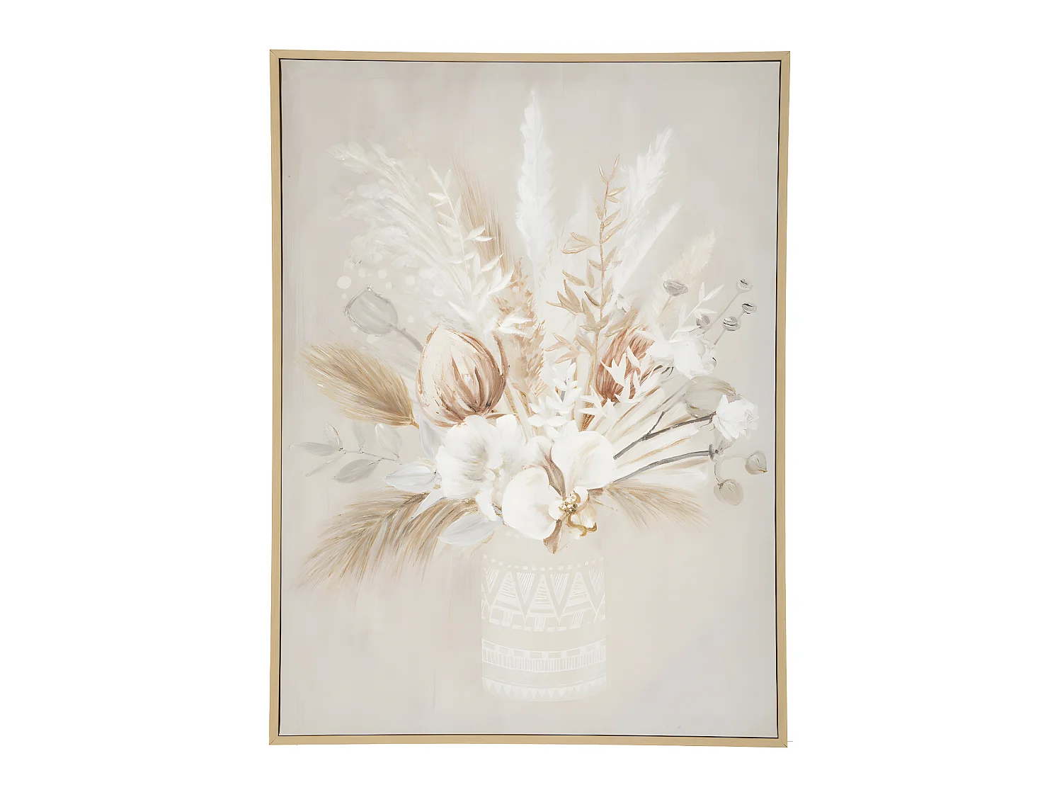 Tableau Toile murale encadrée peinte Bouquet poétique 50 x 70 cm