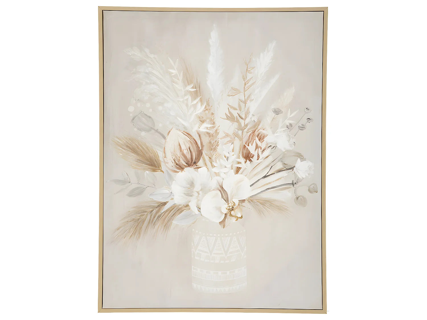 Tableau Toile murale encadrée peinte Bouquet poétique 50 x 70 cm