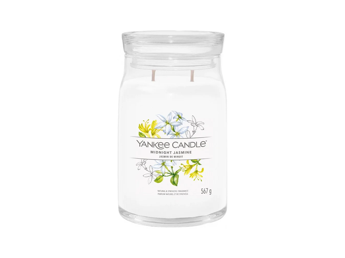 Candela profumata in giara grande, Midnight Jasmine, bianco 567 gr, Signature