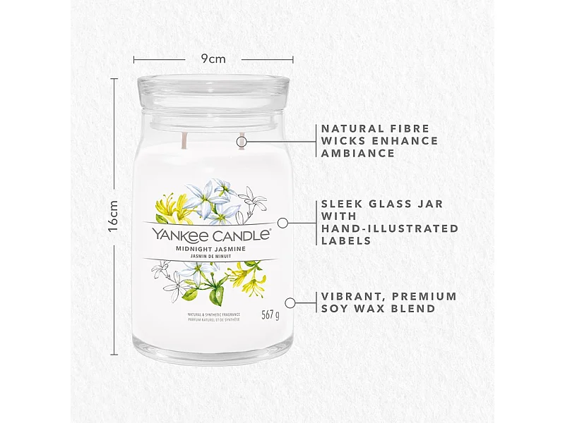 Bougie signature jasmin de minuit grand modèle