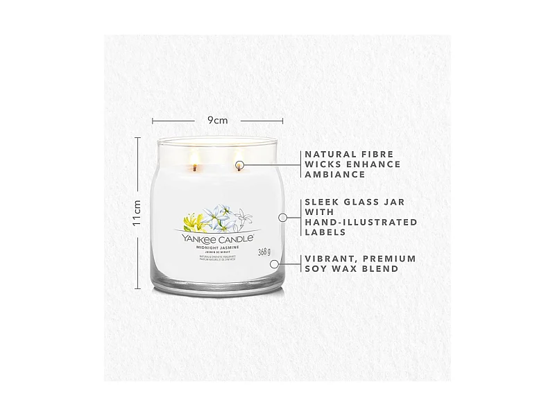 Bougie signature jasmin de minuit modèle moyen