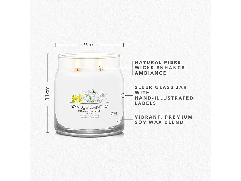 Bougie signature jasmin de minuit modèle moyen