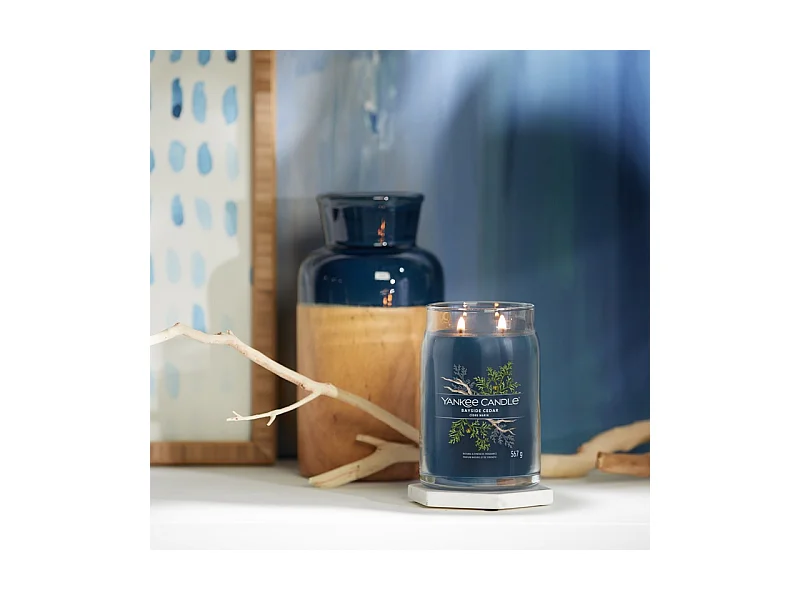 Bougie signature cèdre marin grand modèle