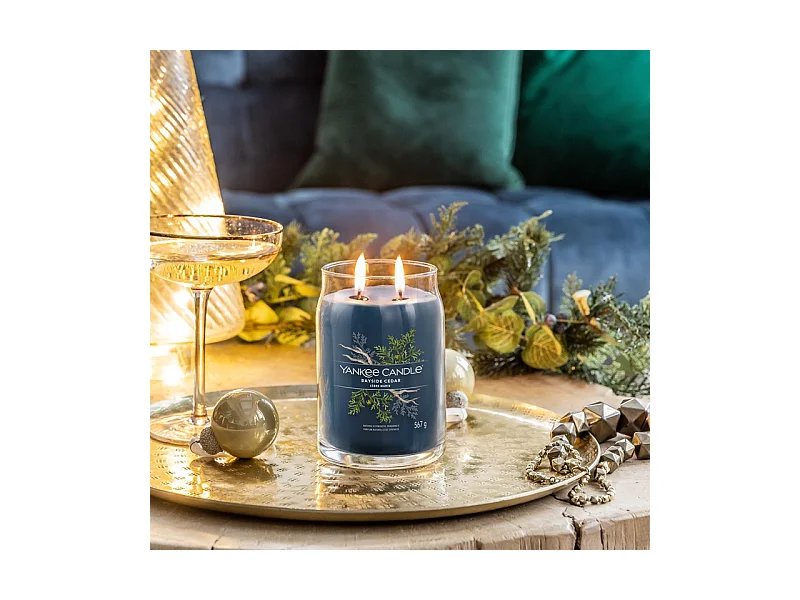 Bougie signature cèdre marin grand modèle