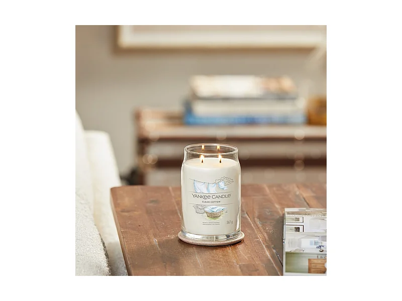 Bougie signature coton frais grand modèle