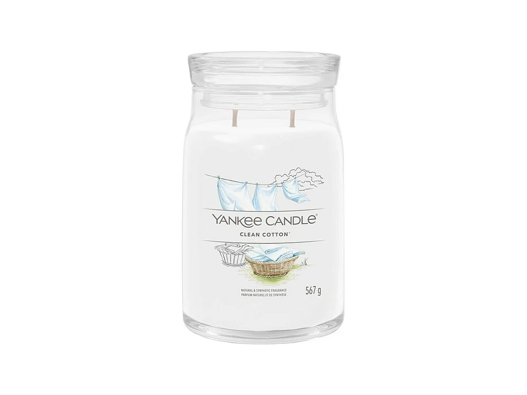 Bougie signature coton frais grand modèle