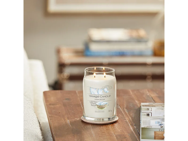 Bougie signature coton frais grand modèle