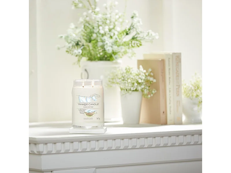 Bougie signature coton frais grand modèle