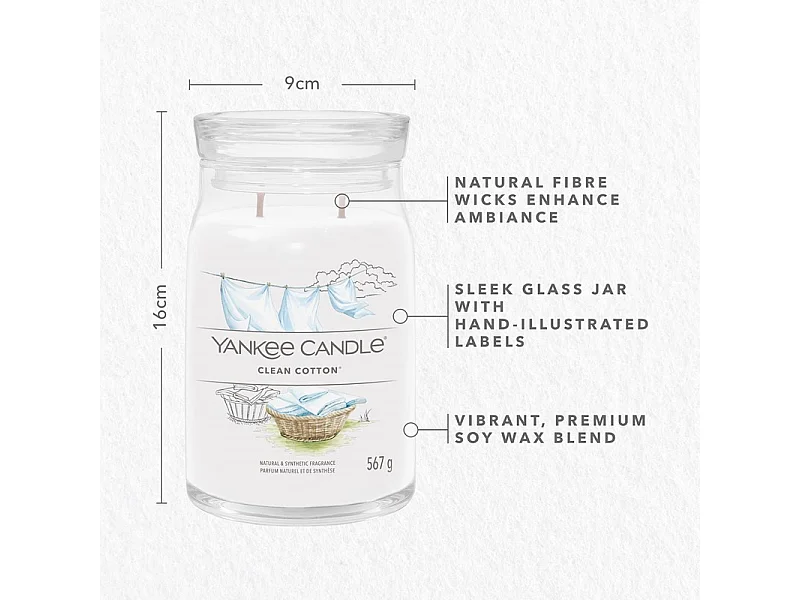 Bougie signature coton frais grand modèle