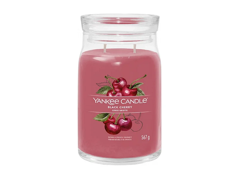 Bougie signature cerise griotte grand modèle