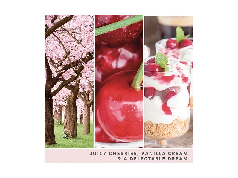 Bougie signature cerise rose et vanille modèle moyen