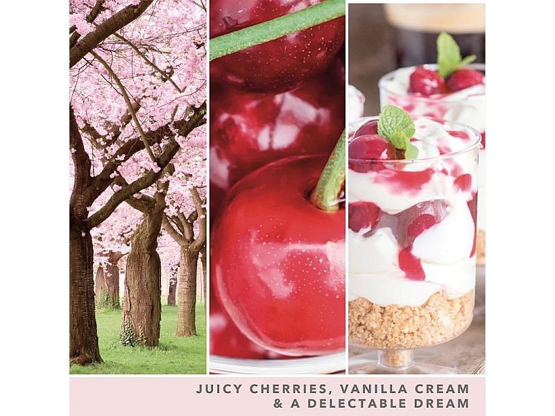 Bougie signature cerise rose et vanille modèle moyen