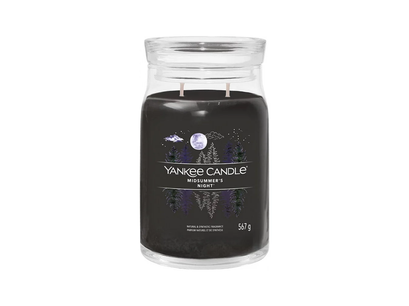 Geurkaars in grote pot, Midsummer's Night, zwart 567 gr, Signature