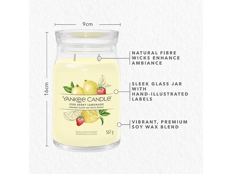 Bougie signature limonade glacée grand modèle