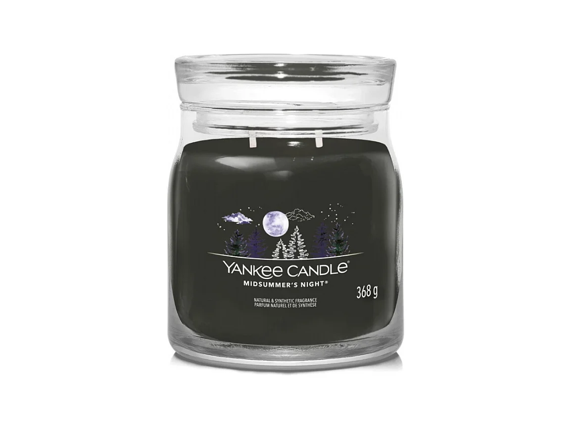 Vela perfumada em frasco médio, Midsummer's Night, violeta 368 gr, Signature