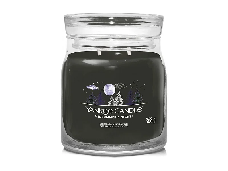 Geurkaars in medium pot, Midsummer's Night, paars 368 gr, Signature