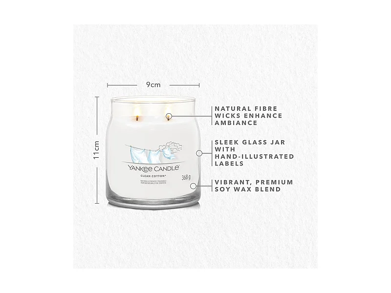 Bougie signature coton frais modèle moyen