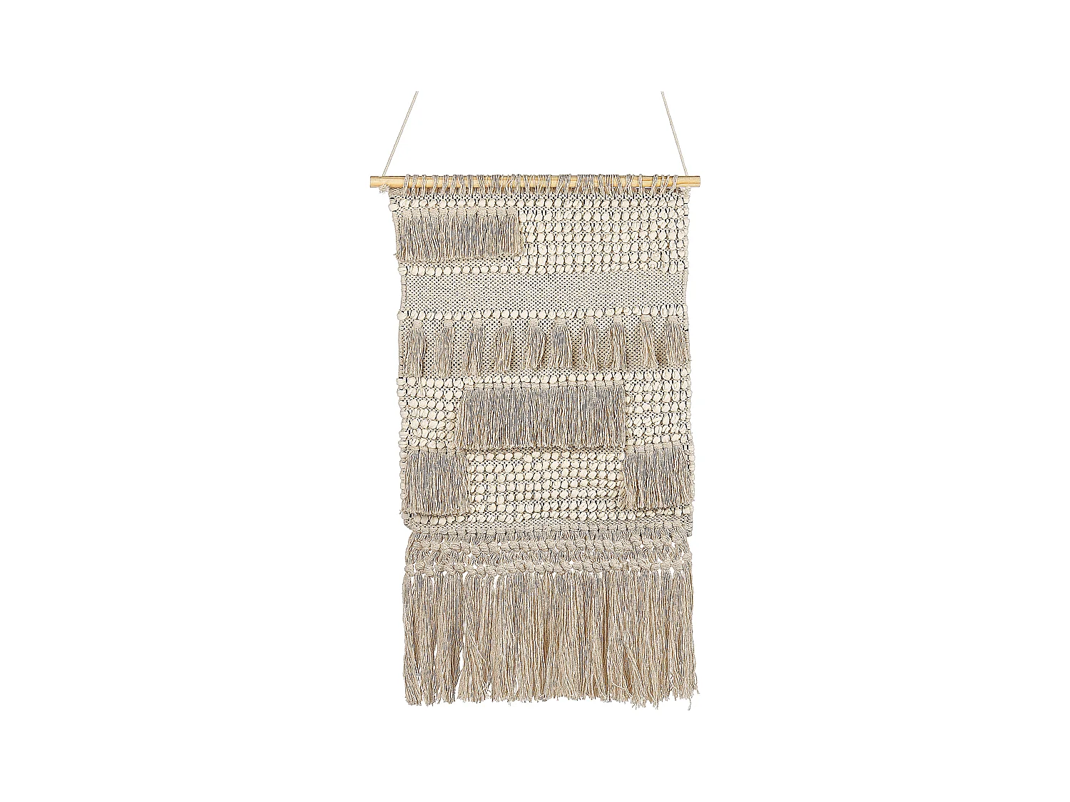 Suspension murale en tissu GUJRAT Coton 102 cm Beige
