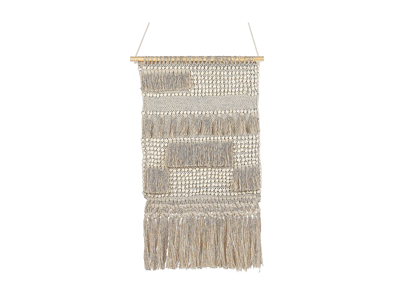 Stoffen wanddecoratie GUJRAT Katoen 102 cm Beige