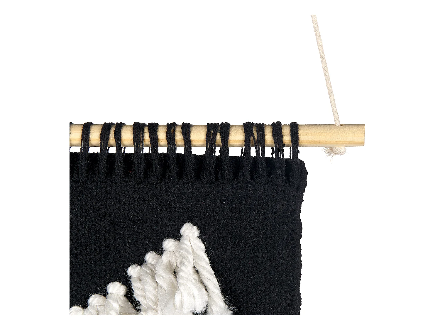 Wandbehang PAKPATTAN Baumwolle 123 cm Schwarz