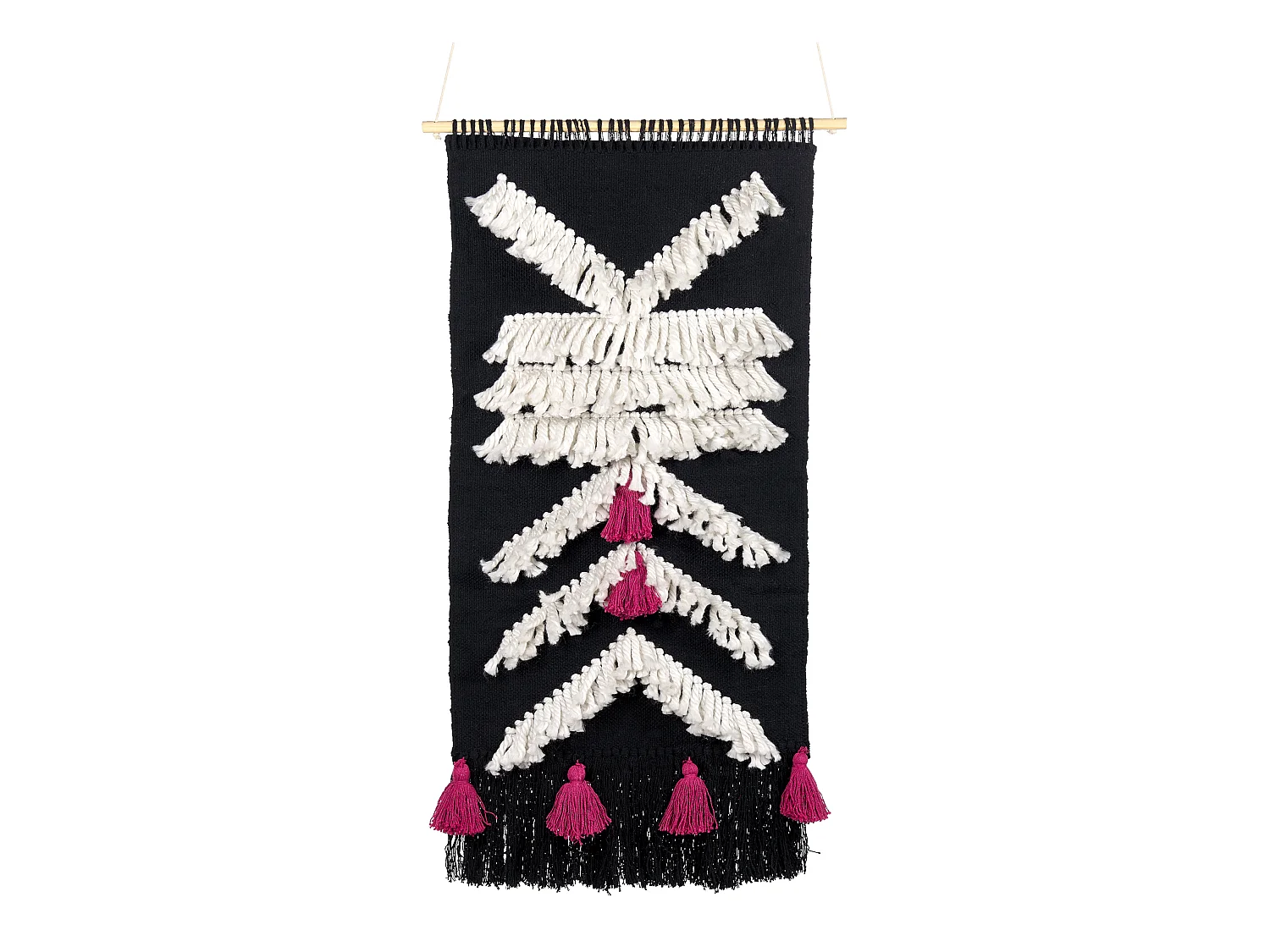 Wandbehang PAKPATTAN Baumwolle 123 cm Schwarz