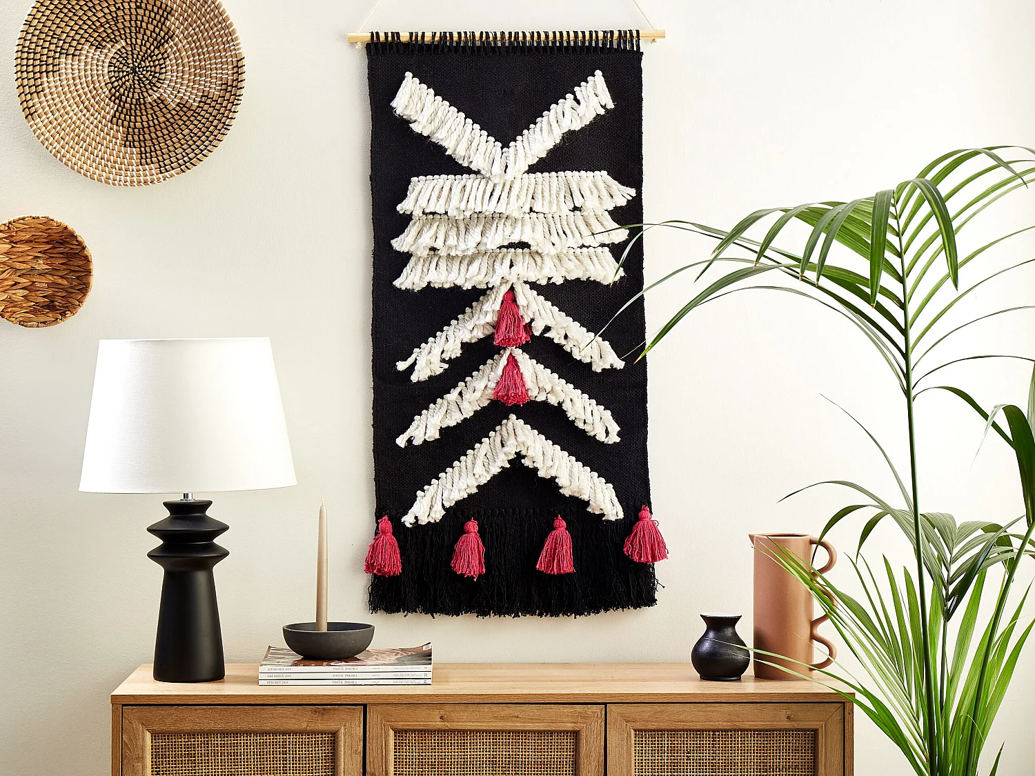 Suspension murale en tissu PAKPATTAN Coton 123 cm Noir