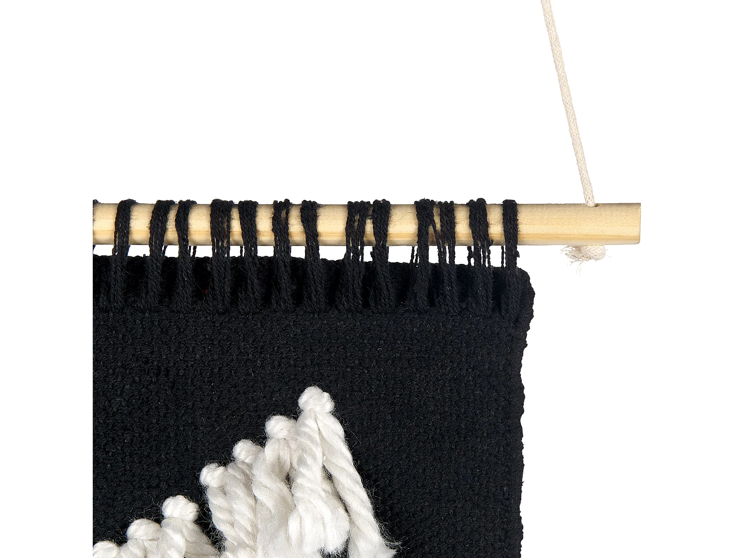 Wandbehang PAKPATTAN Baumwolle 123 cm Schwarz