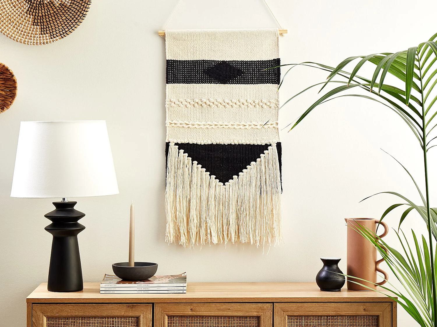 Stoffen wanddecoratie DASKA Katoen 107 cm Beige