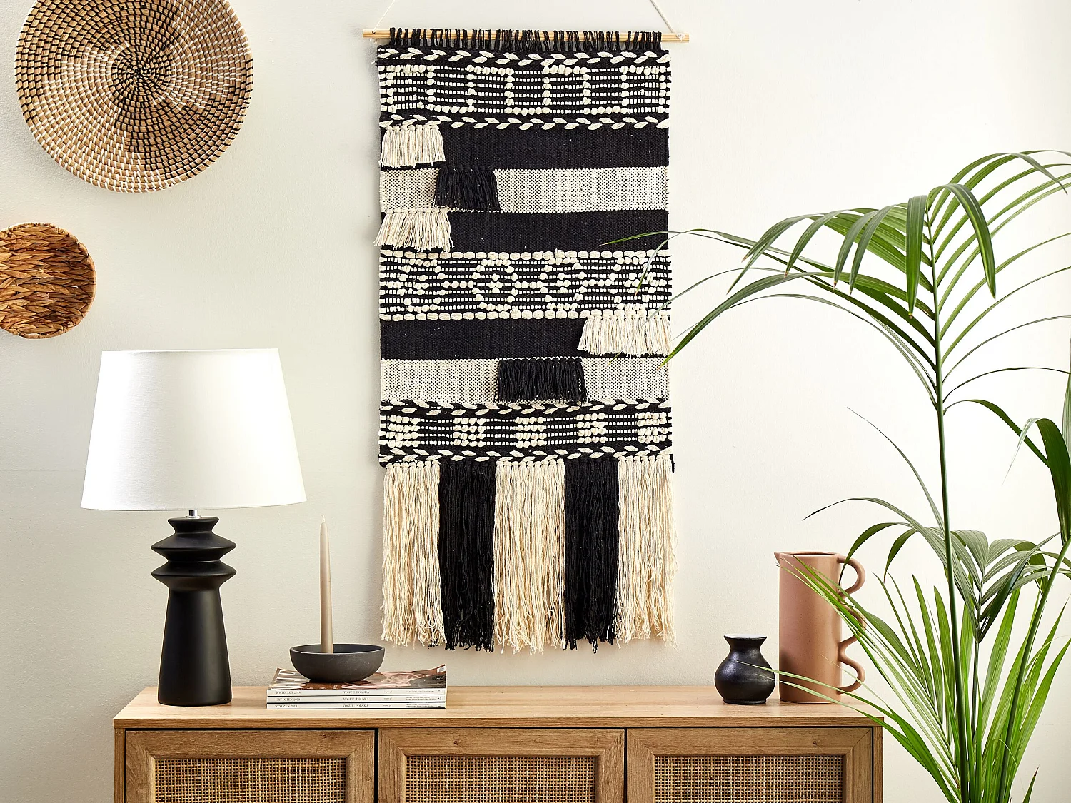 Suspension murale en tissu MURIDKE Coton 145 cm Beige