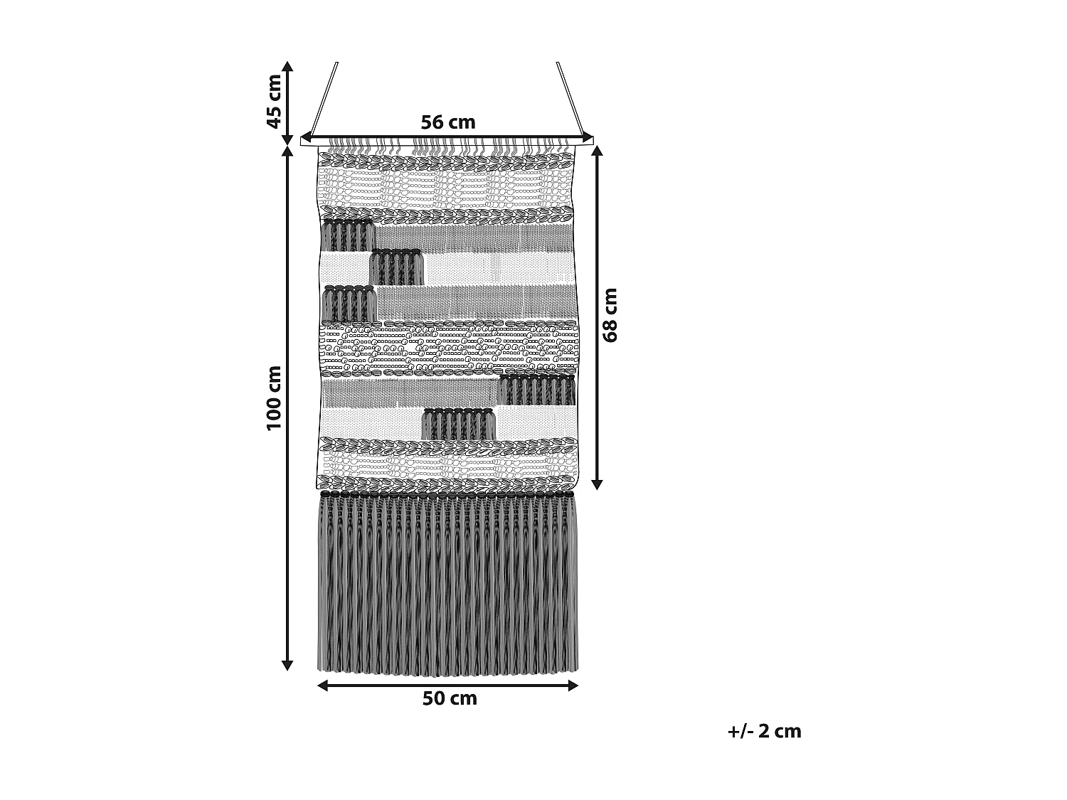 Wandbehang MURIDKE Baumwolle 145 cm Beige