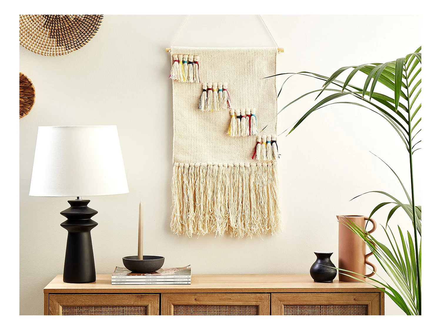 Wandbehang BUREWALA Baumwolle 108 cm Beige